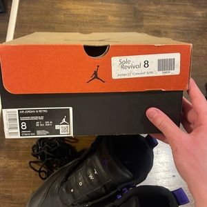 These are Jordan 12 retro dark concords I am selling them because they don’t fit